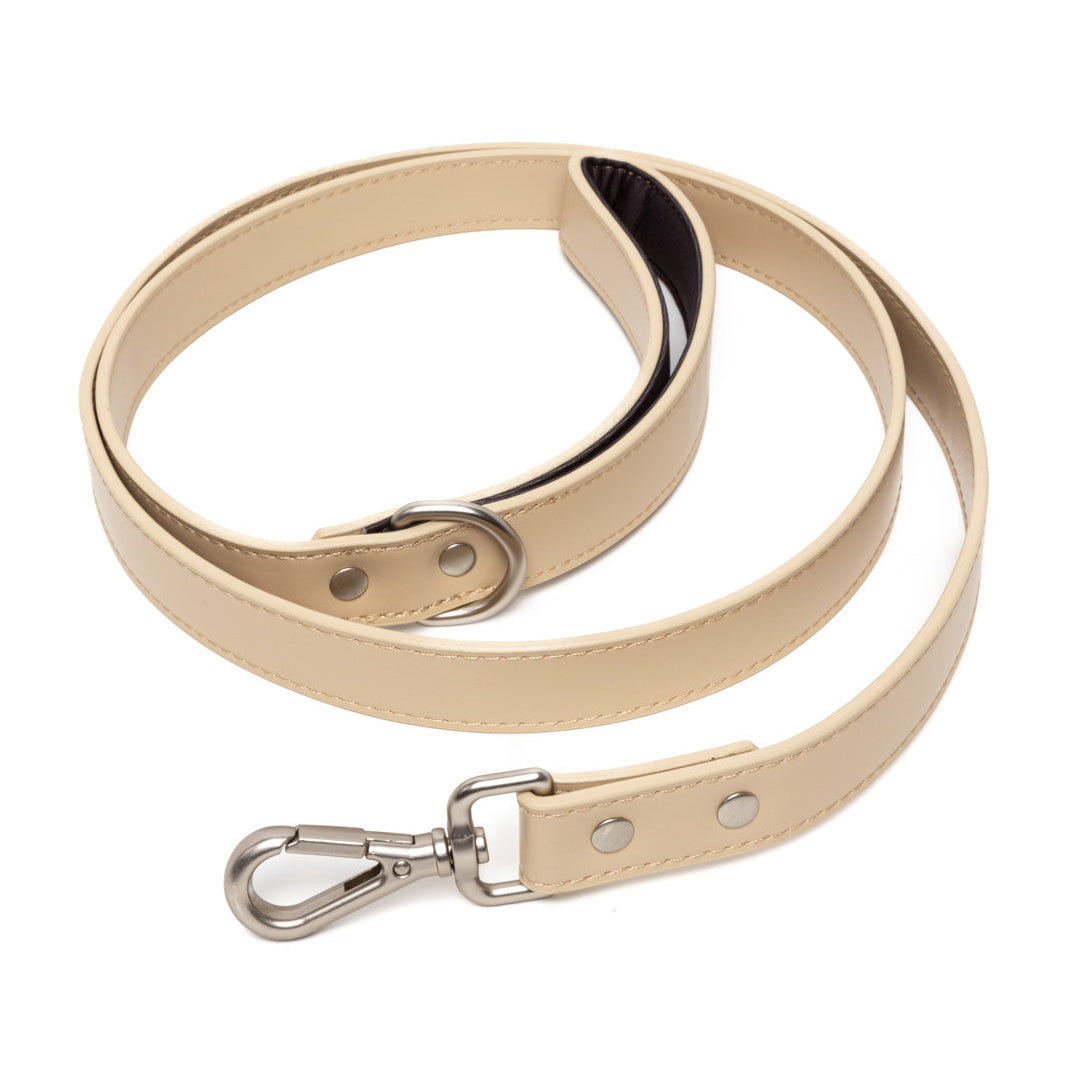Vegan Leather Dog Leash - Champagne Fizz