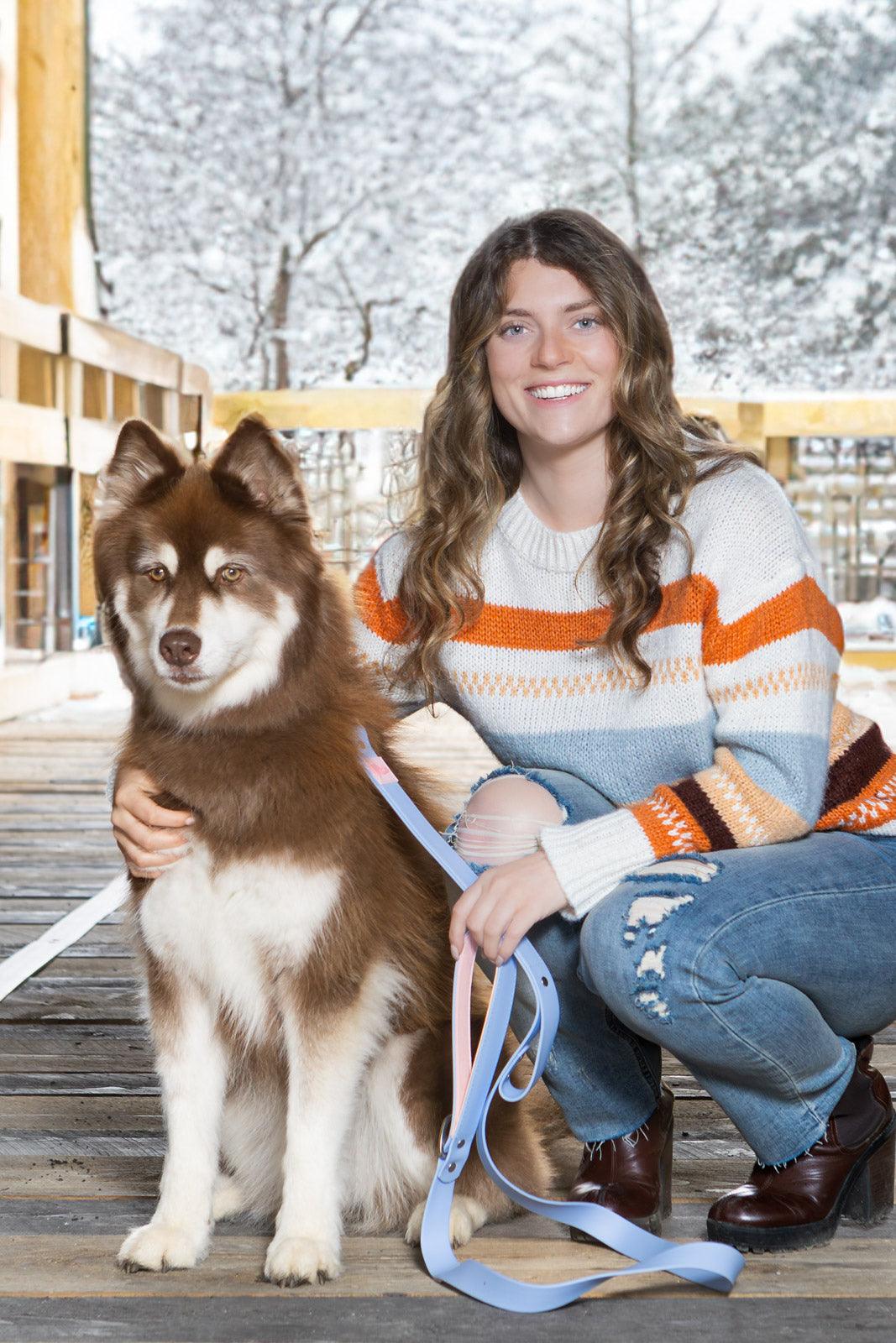 Waterproof Dog Leash - Blue Sky Orchid