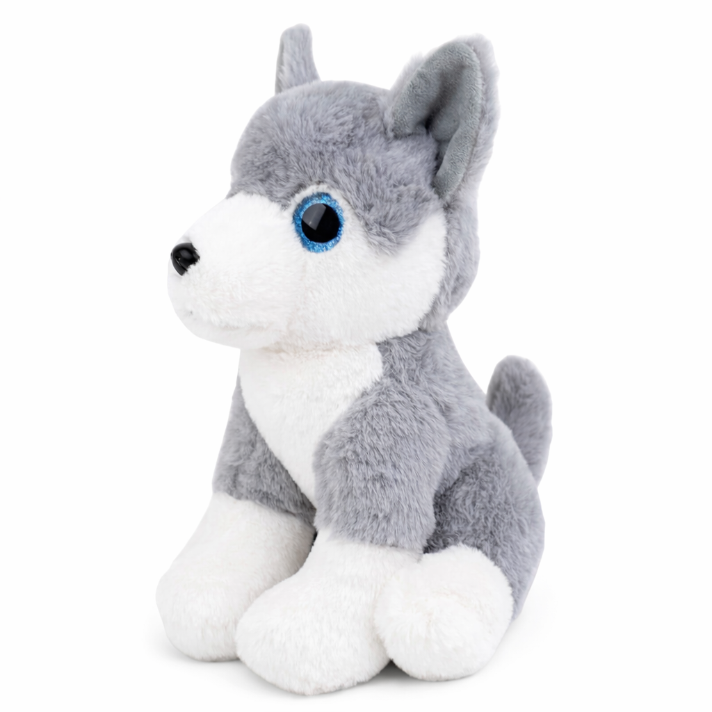 Glittery Eyes Husky Dog Stuffed Plush Animal