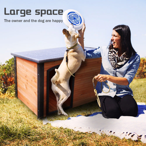 Wooden Dog House Outdoor and Indoor Kennel - 45 Inch