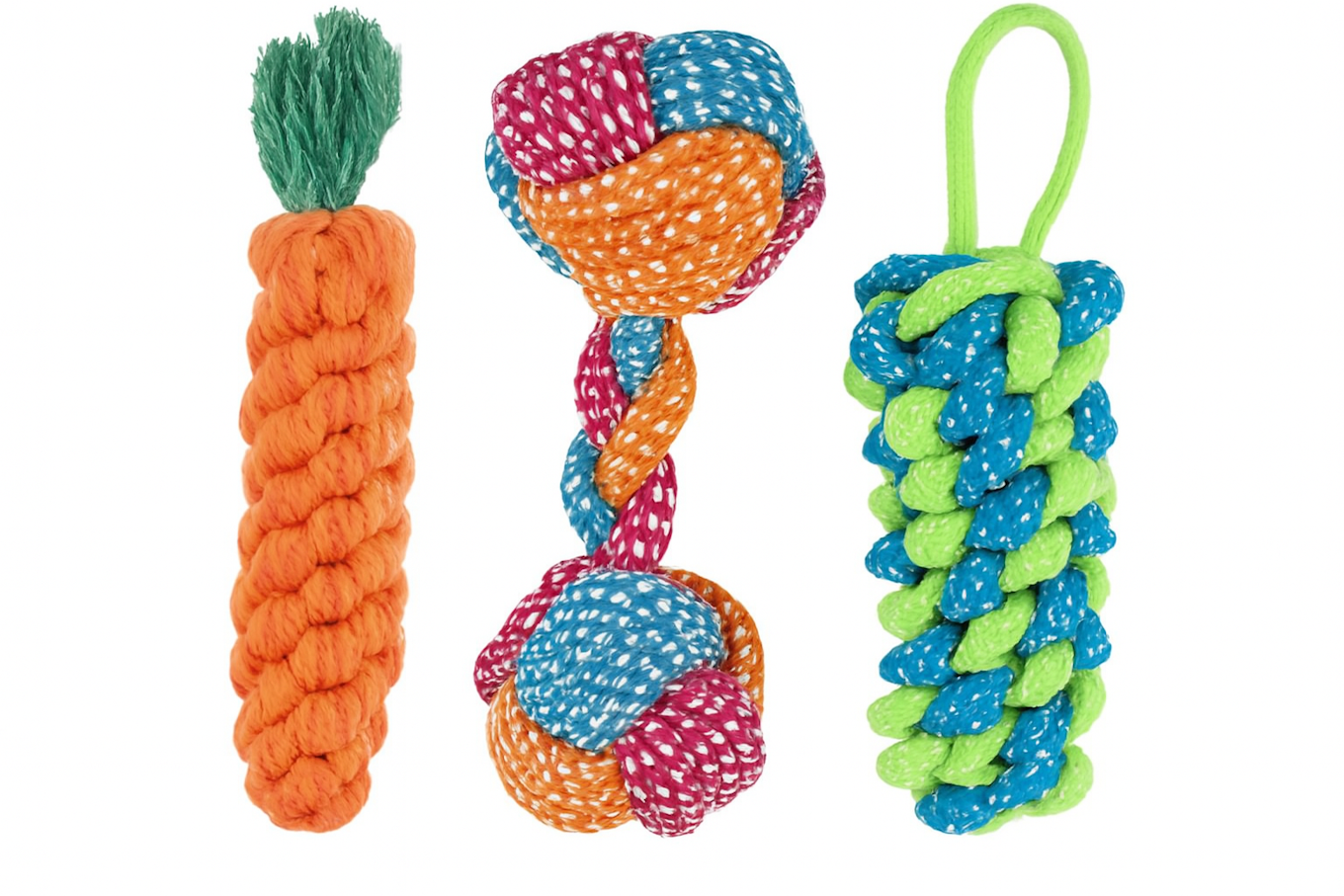 3in1 Durable Cotton Chew Toys